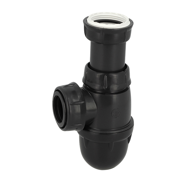 Bekersifon universeel, verlengde inloop, ruimtebesparend