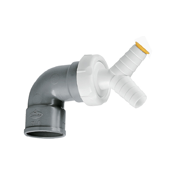 (Vaat)wasmachine-aansluitstuk dubbel 90&deg;, type A-123