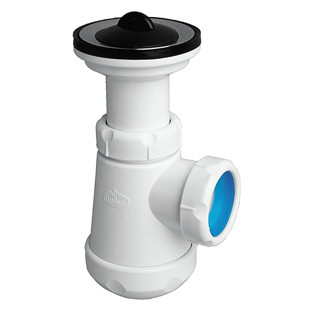 Plugbekersifon met rubberen stop, type S-136