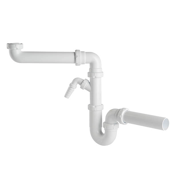 P-sifon met muurbuis, ruimtebesparend, type S-304